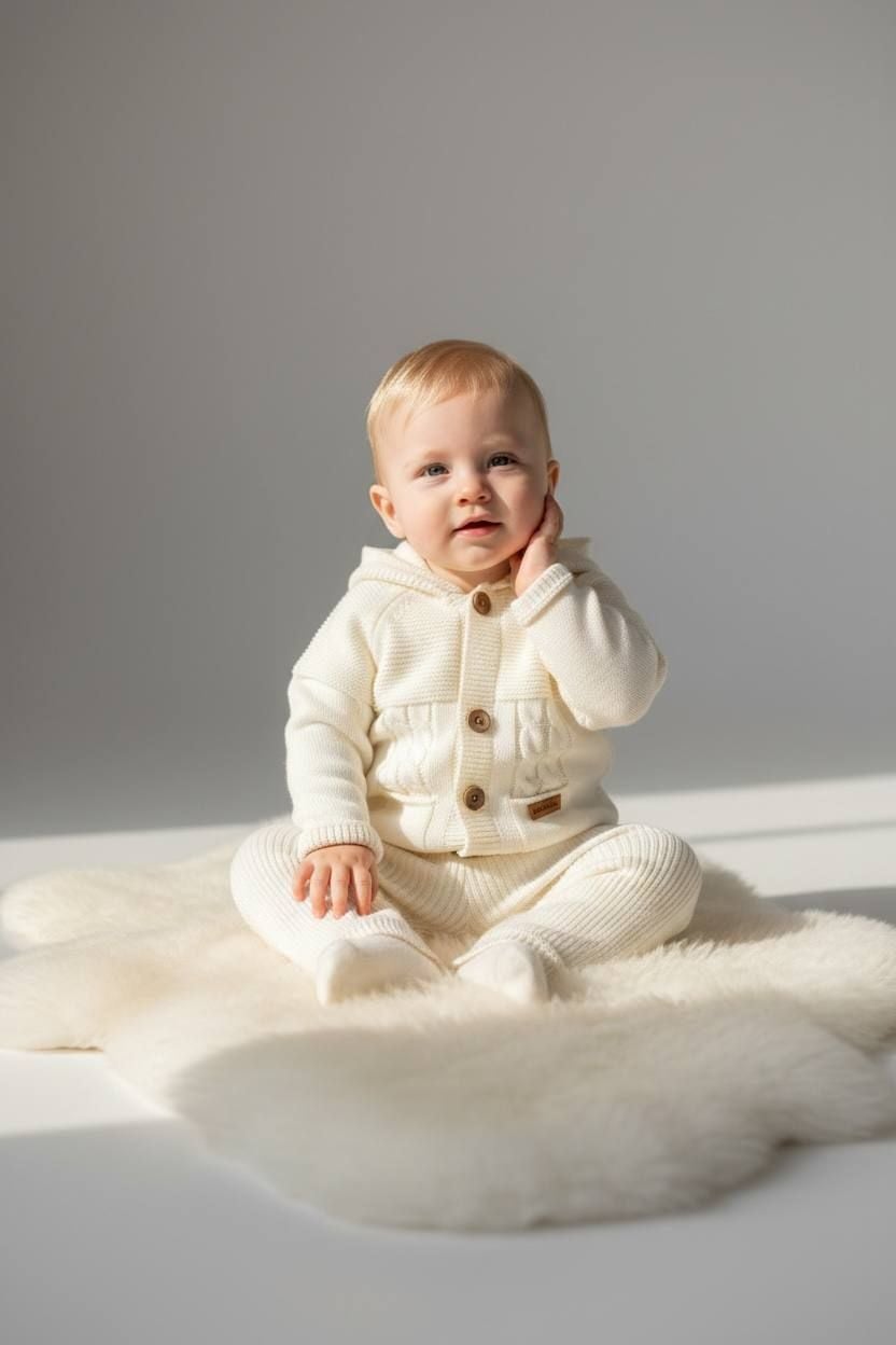 Немовля костюмчик 58676 молочний 09-12(р)