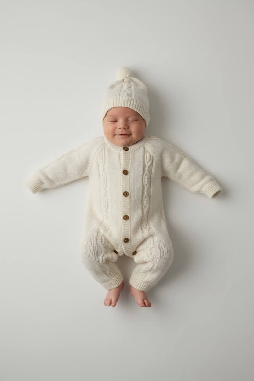 Немовля комбінезончик 20022 молочний 0-03(р)