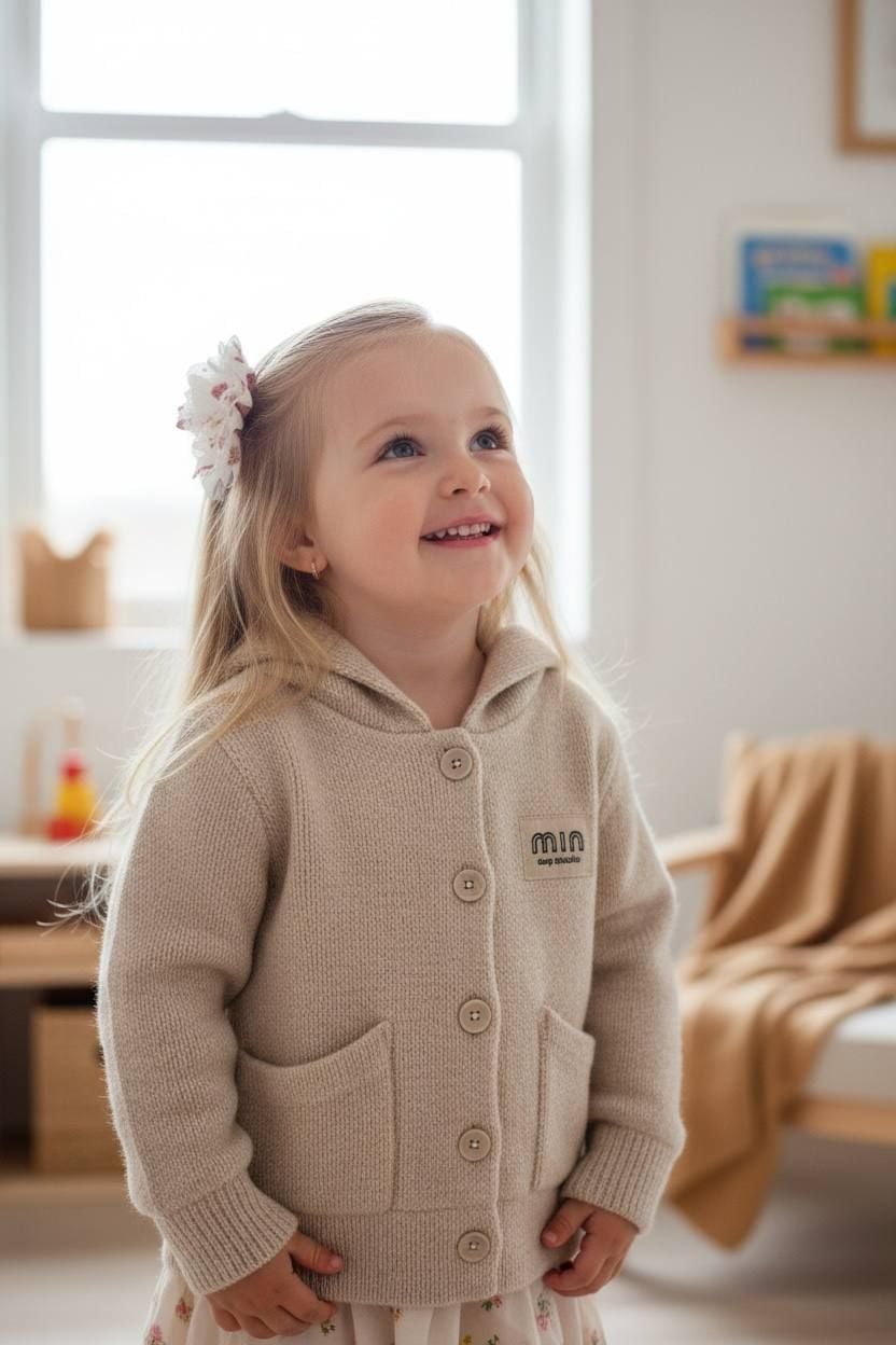 Кардиган з капюшоном капучино 104(р)