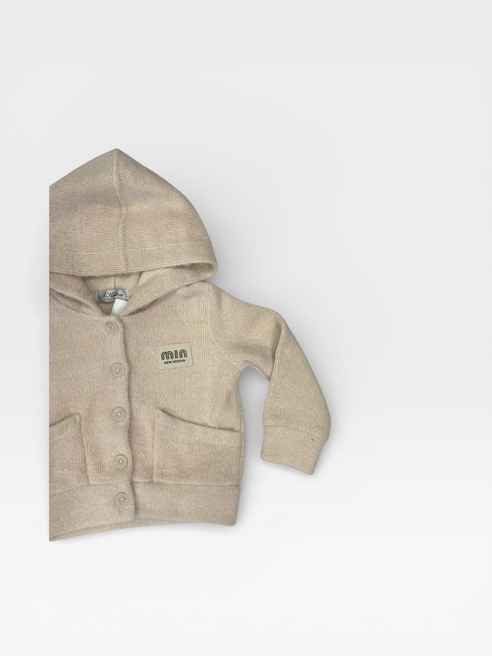 Кардиган з капюшоном капучино 104(р)