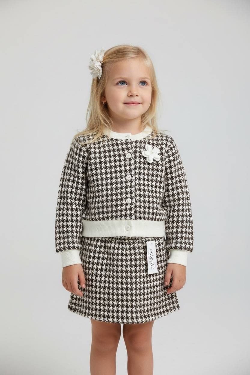 Костюм шанель молочний 134(р)