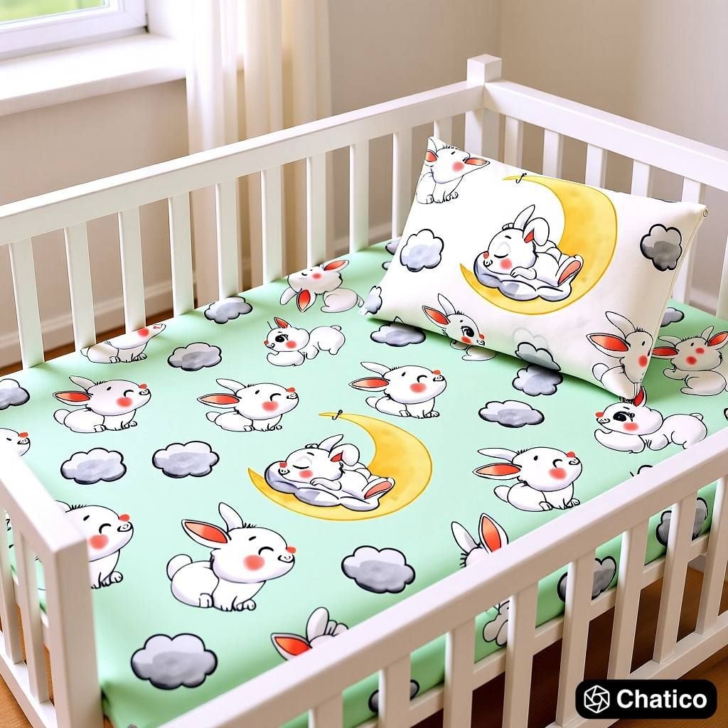 Постіль Зайчики білий 60*120(р)