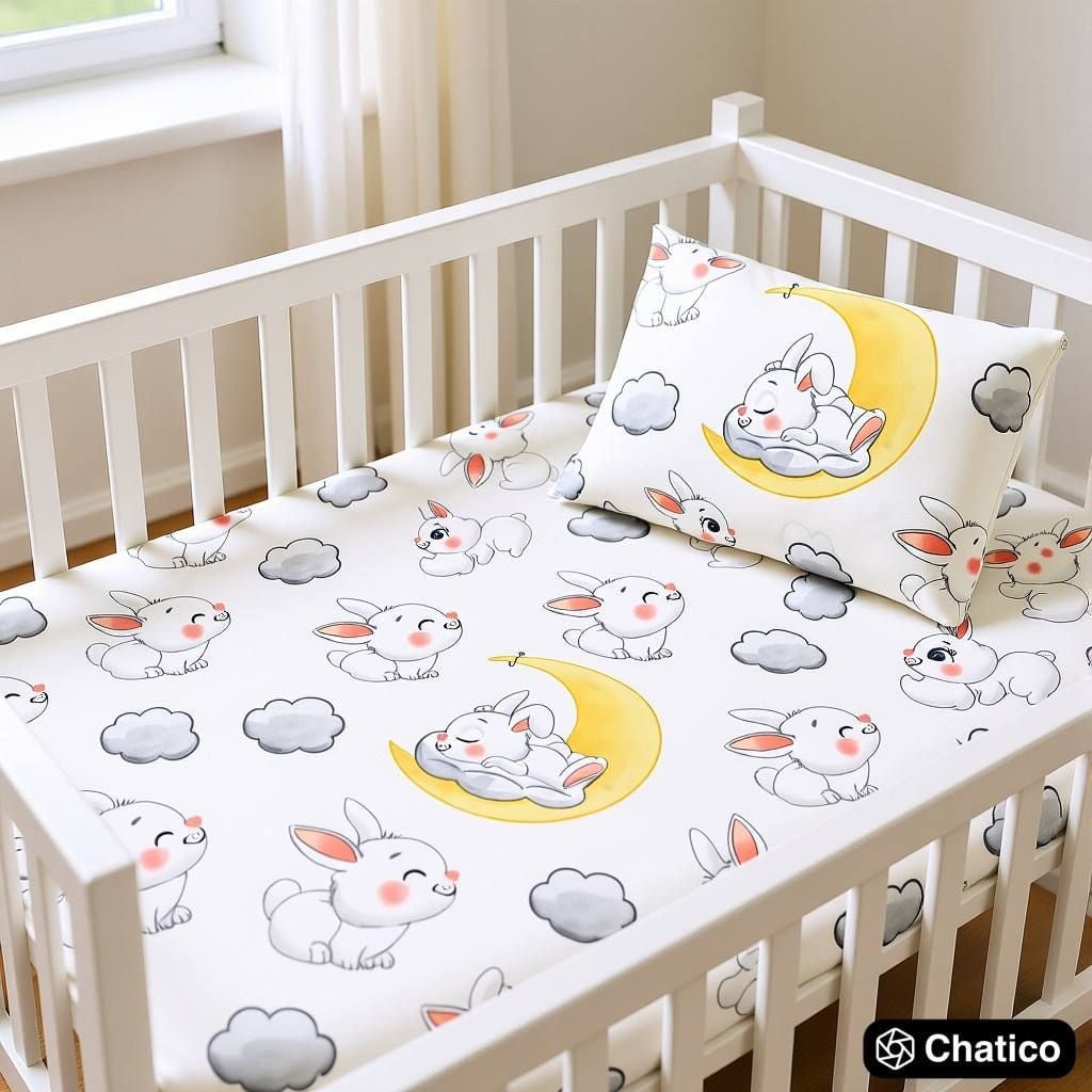 Постіль Зайчики білий 60*120(р)