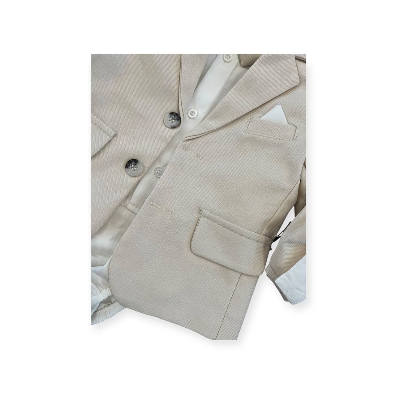 Немовля костюмчик 3769 молочний 0-03(р)