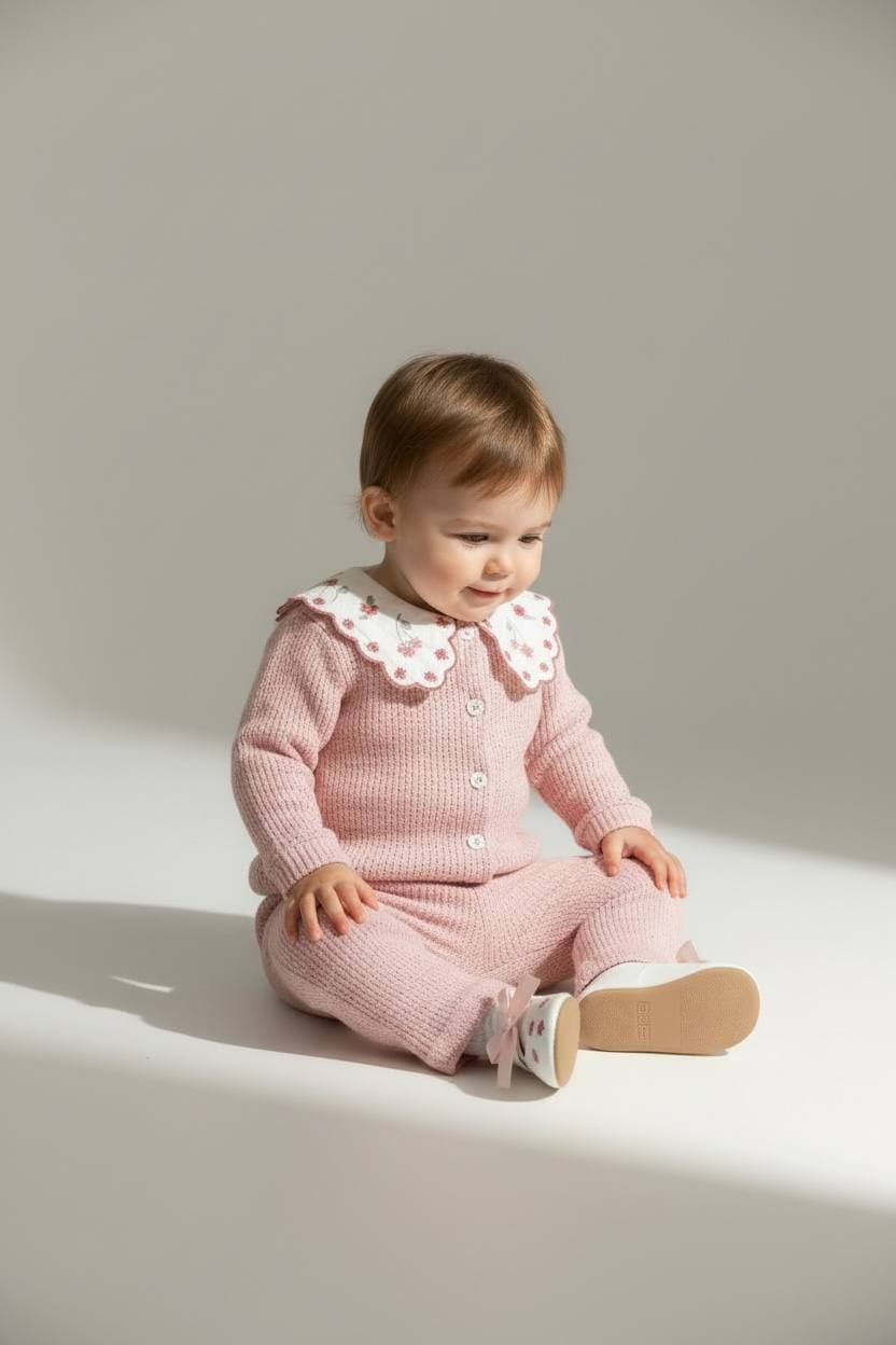 Немовля костюмчик 18558 пудра 80(р)