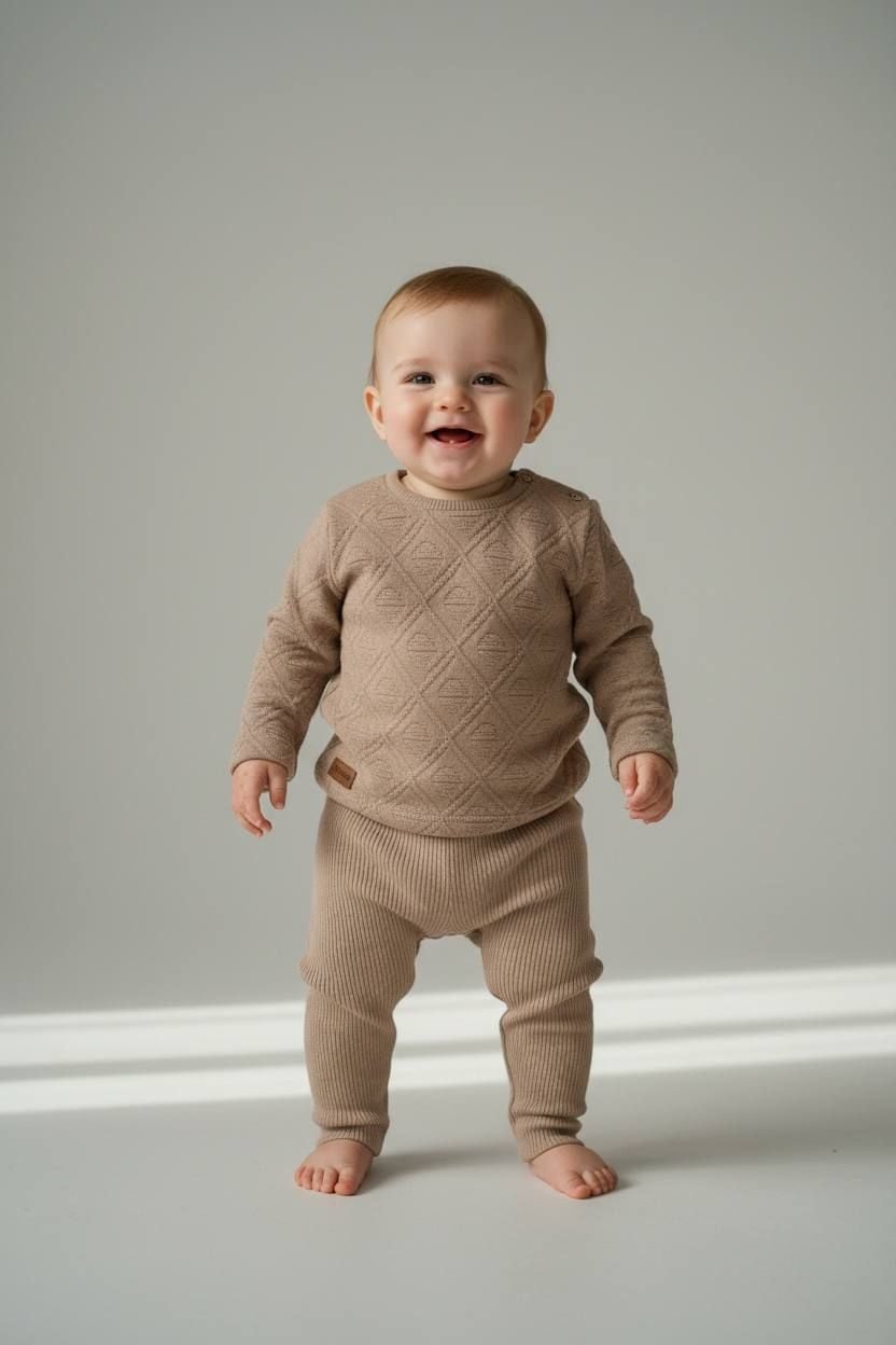 Немовля костюмчик 18413 коричневий 09-12(р)