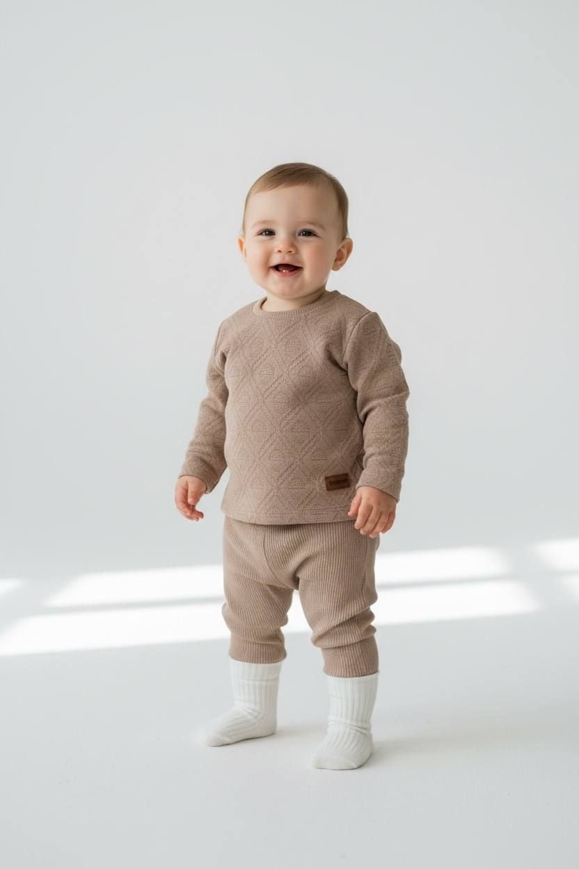 Немовля костюмчик 18413 коричневий 0-03(р)