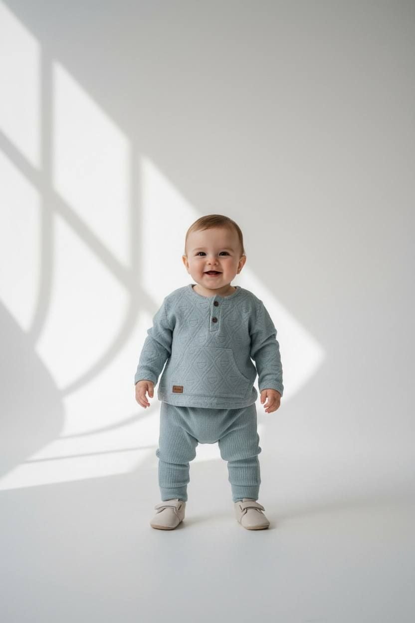 Немовля костюмчик 18413 сірий 06-09(р)