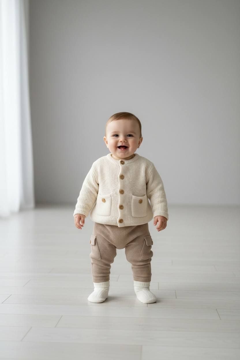 Немовля костюмчик 18575 бежевий 06-09(р)