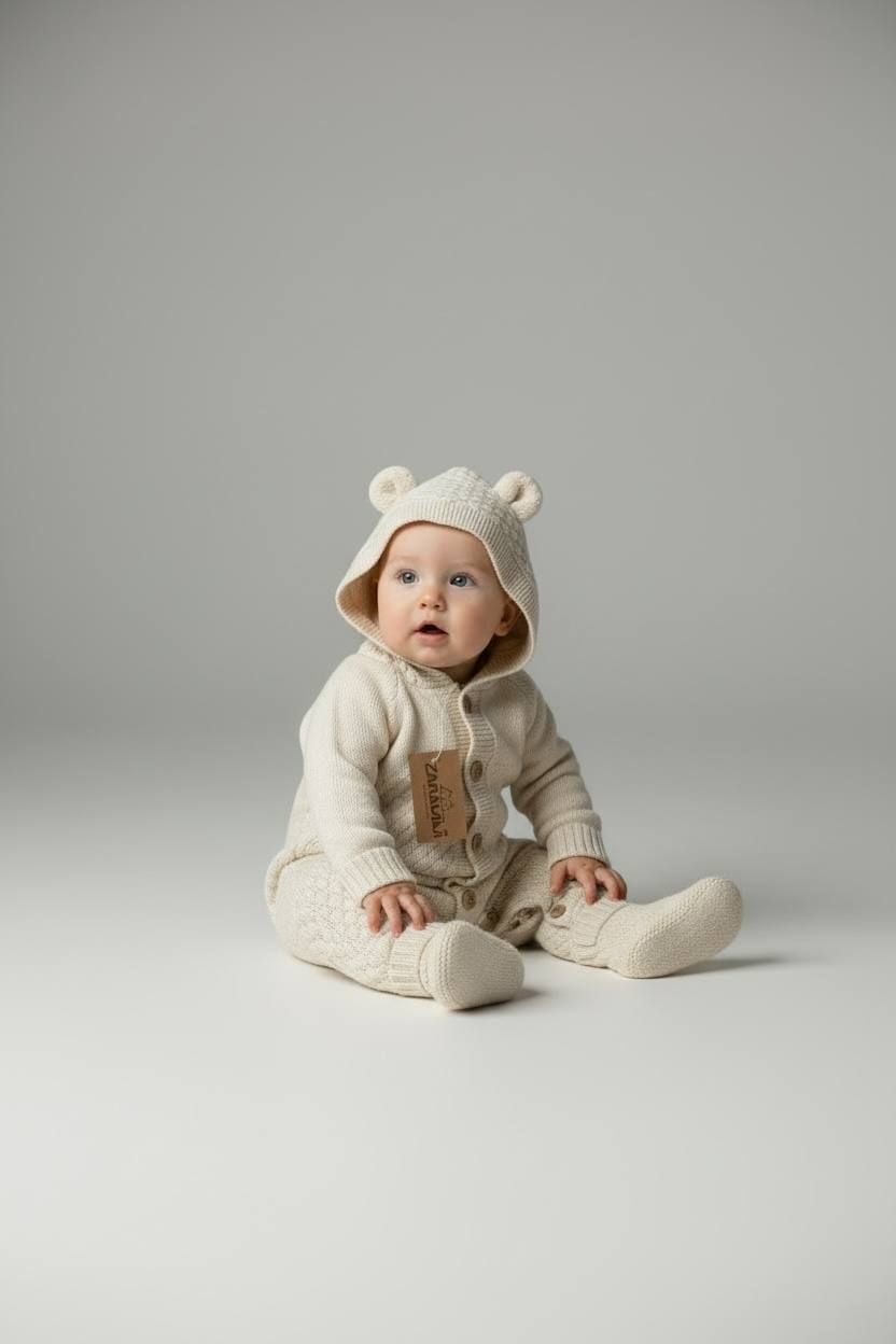 Немовля комбінезончик 5111 бежевий 09-12(р)