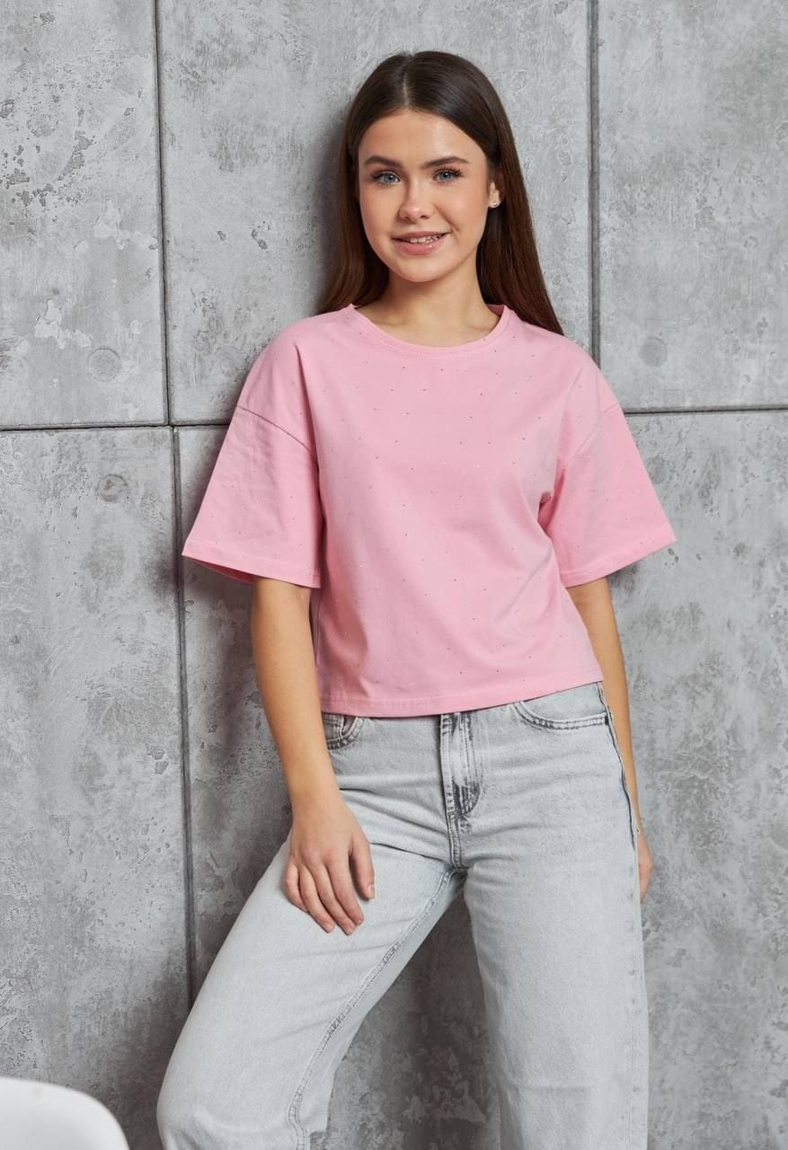 Футболка 0232 рожевий 140(р)