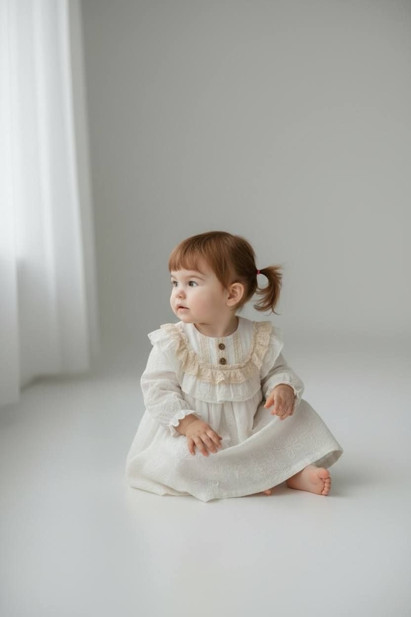 Немовля Сукня 58707 молочний 09-12(р)