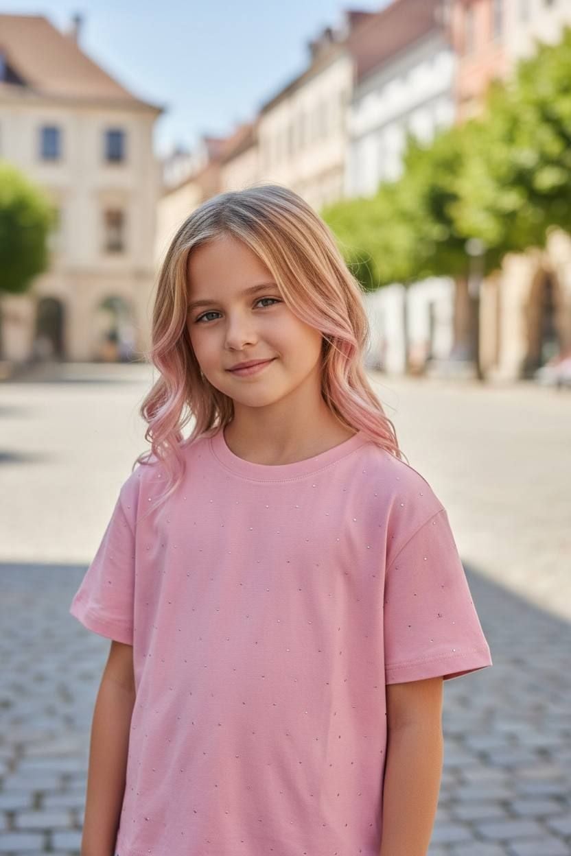 Футболка кам130 рожевий 128(р)