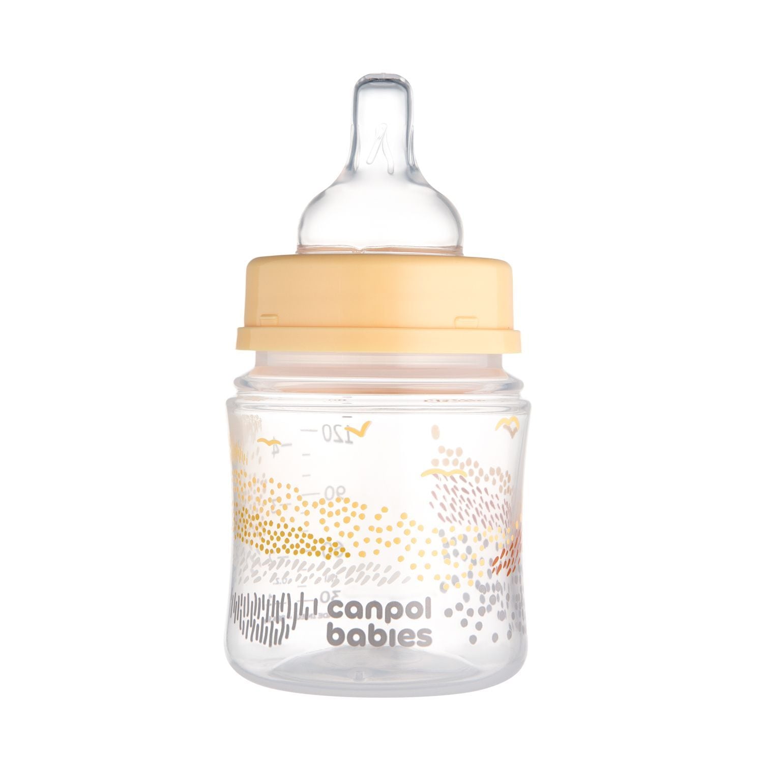 Пляшечка Canpol babies Пляшка антиколікова з широким отвором 120 мл Easystart MOUNTAINS бежевий 0+(р)
