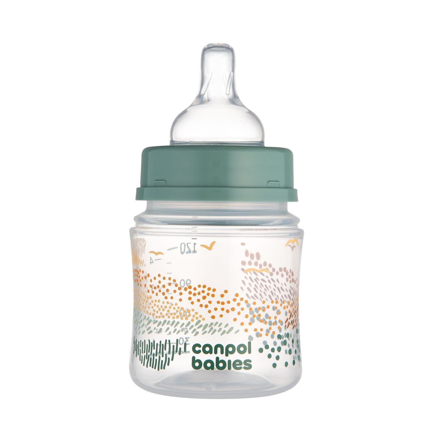 Пляшечка Canpol babies Пляшка антиколікова з широким отвором 120 мл Easystart MOUNTAINS оливковий 0+(р)