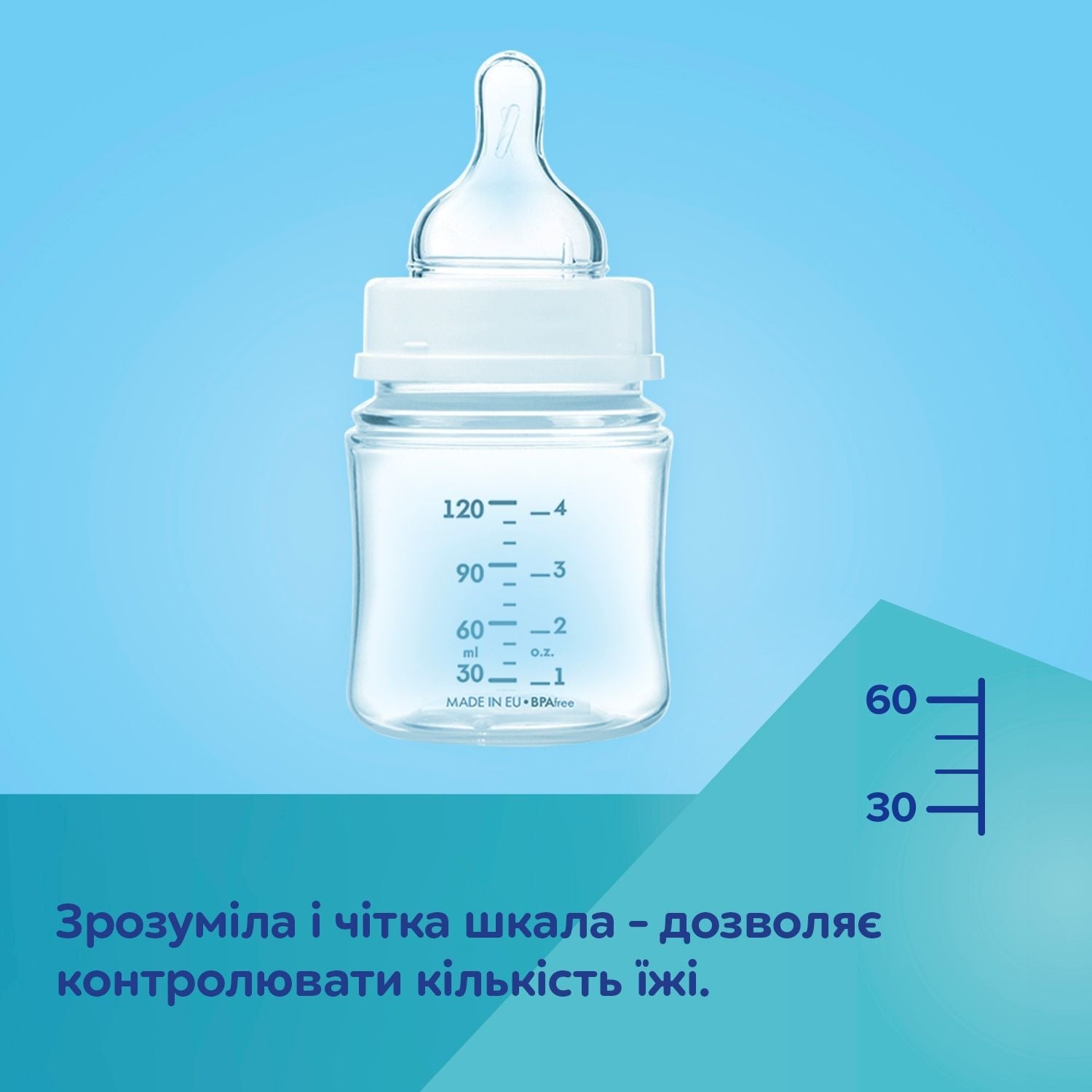 Пляшечка Canpol babies Пляшка антиколікова з широким отвором 120 мл Easystart MOUNTAINS оливковий 0+(р)