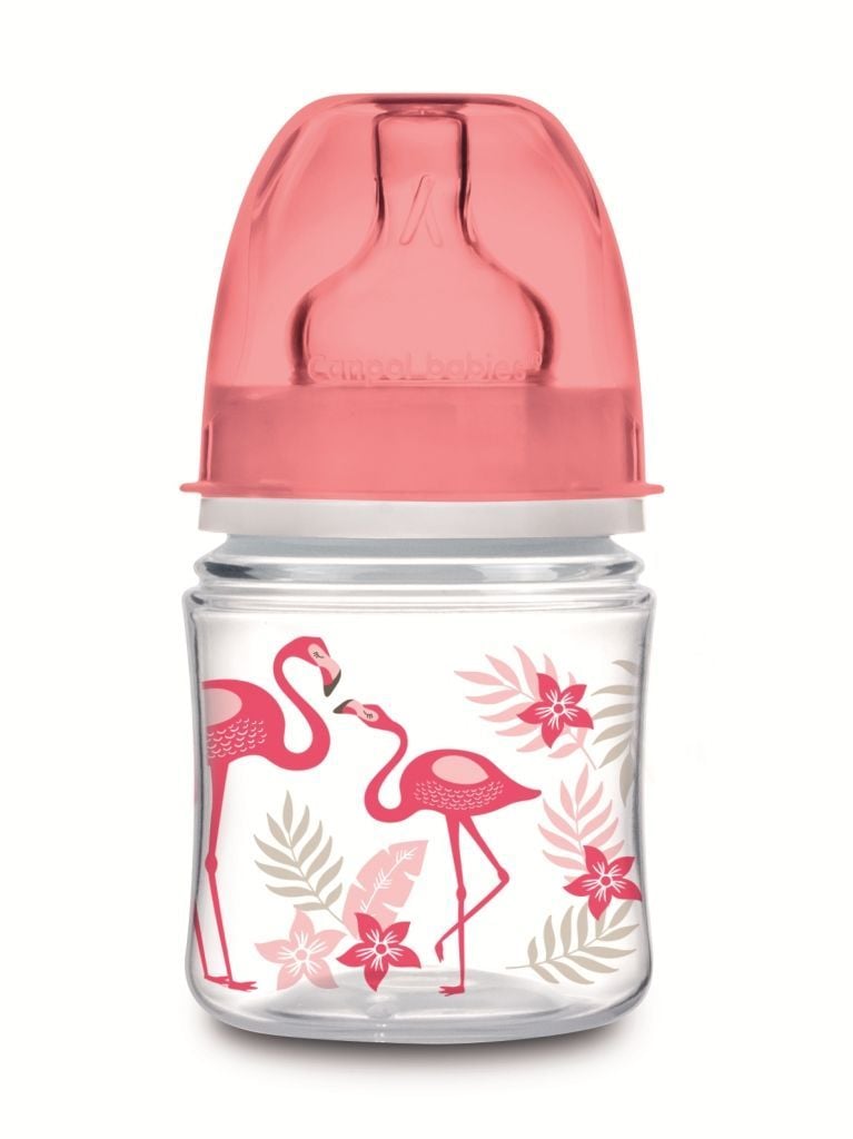 Пляшечка Canpol babies EasyStart пляшка з широким отвором антиколікова PP - Jungle рожевий 0+(р)