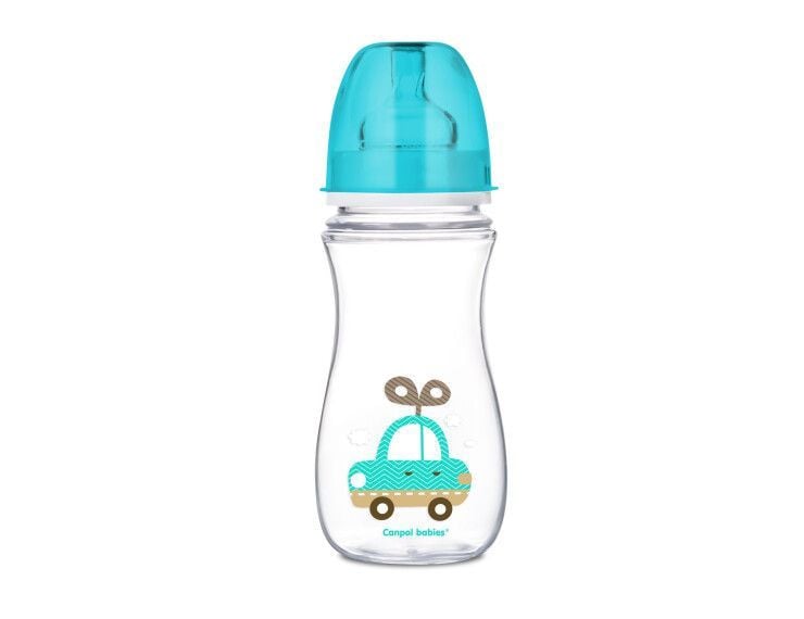 Пляшечка Пляшка з широким отвором антиколікова Easystart - Кольорові звірята 300 мл блакитний 12+(р)