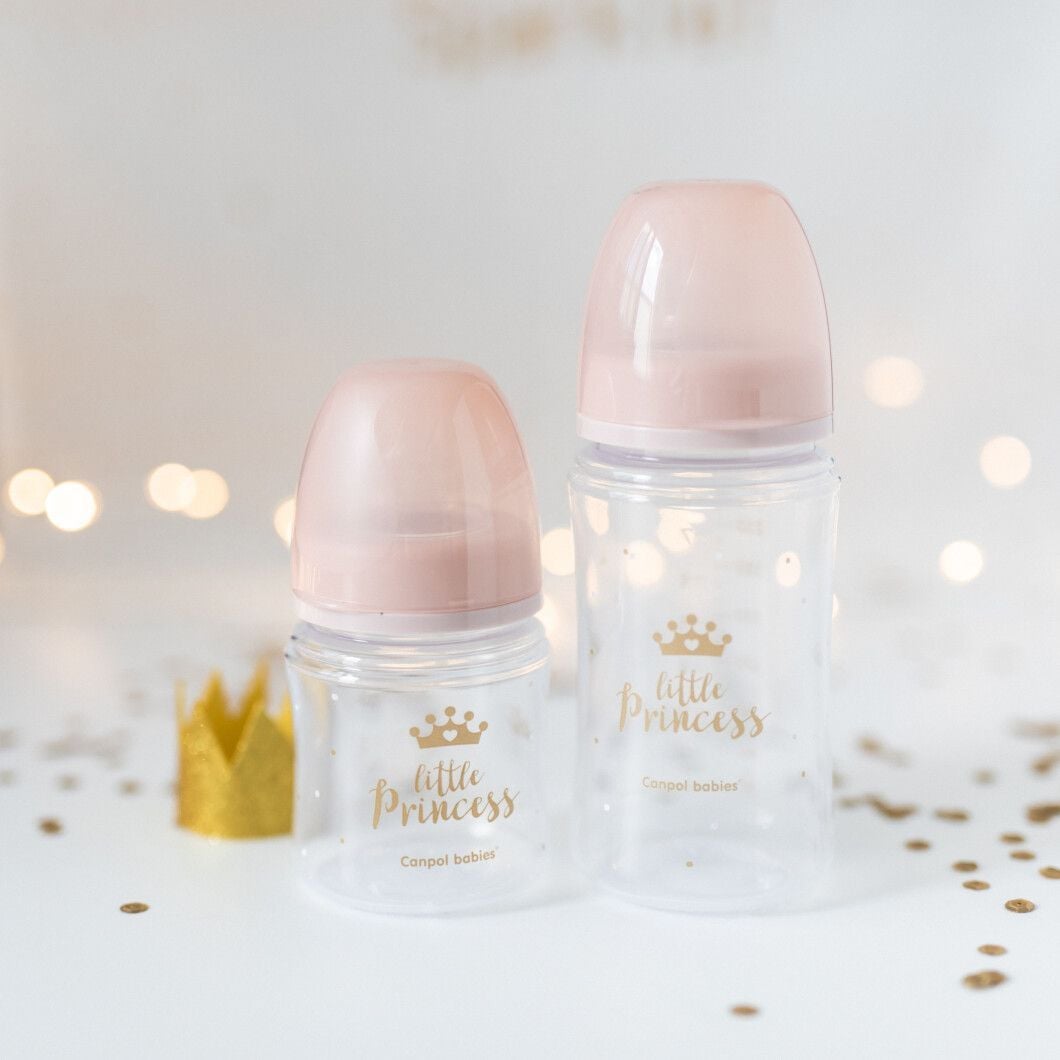 Пляшечка Canpol babies Пляшка антиколікова з широким отвором 120 мл PP Easystart Royal baby рожева-цукерка 120(р)