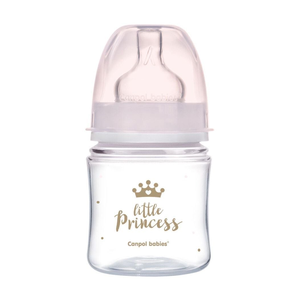 Пляшечка Canpol babies Пляшка антиколікова з широким отвором 120 мл PP Easystart Royal baby рожева-цукерка 120(р)