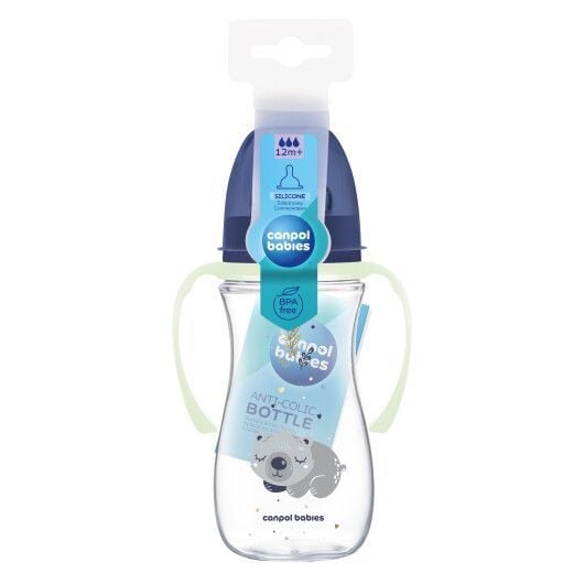 Пляшечка Canpol babies Пляшка антиколікова з широким отвором 300 мл Easystart Sleepy Koala блакитний 300(р)