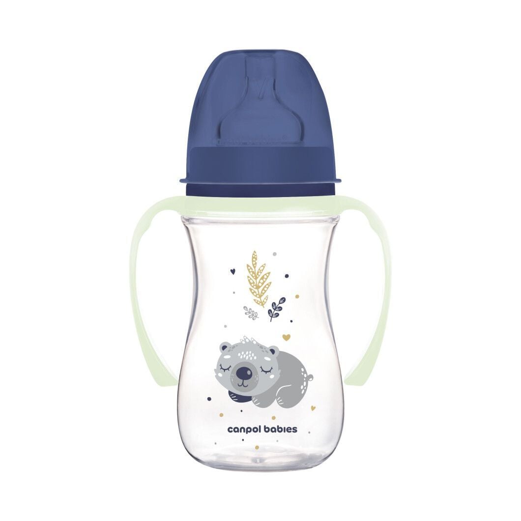 Пляшечка Canpol babies Пляшка антиколікова з широким отвором 240 мл Easystart Sleepy Koala блакитний 240(р)