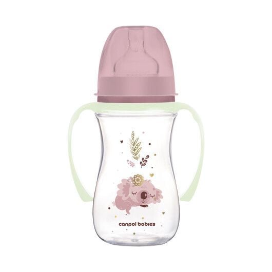 Пляшечка Canpol babies Пляшка антиколікова з широким отвором 240 мл Easystart Sleepy Koala рожевий 240(р)