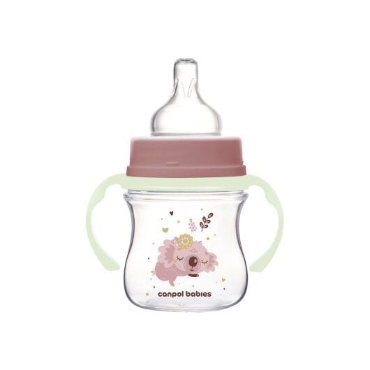 Пляшечка Canpol babies Пляшка антиколікова з широким отвором 120 мл Easystart Sleepy Koala рожевий 120(р)
