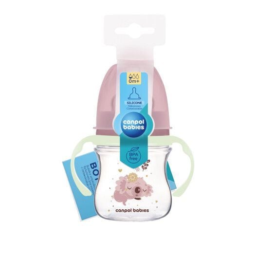 Пляшечка Canpol babies Пляшка антиколікова з широким отвором 120 мл Easystart Sleepy Koala рожевий 120(р)