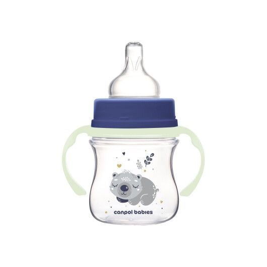 Пляшечка Canpol babies Пляшка антиколікова з широким отвором 120 мл Easystart Sleepy Koala блакитний 120(р)