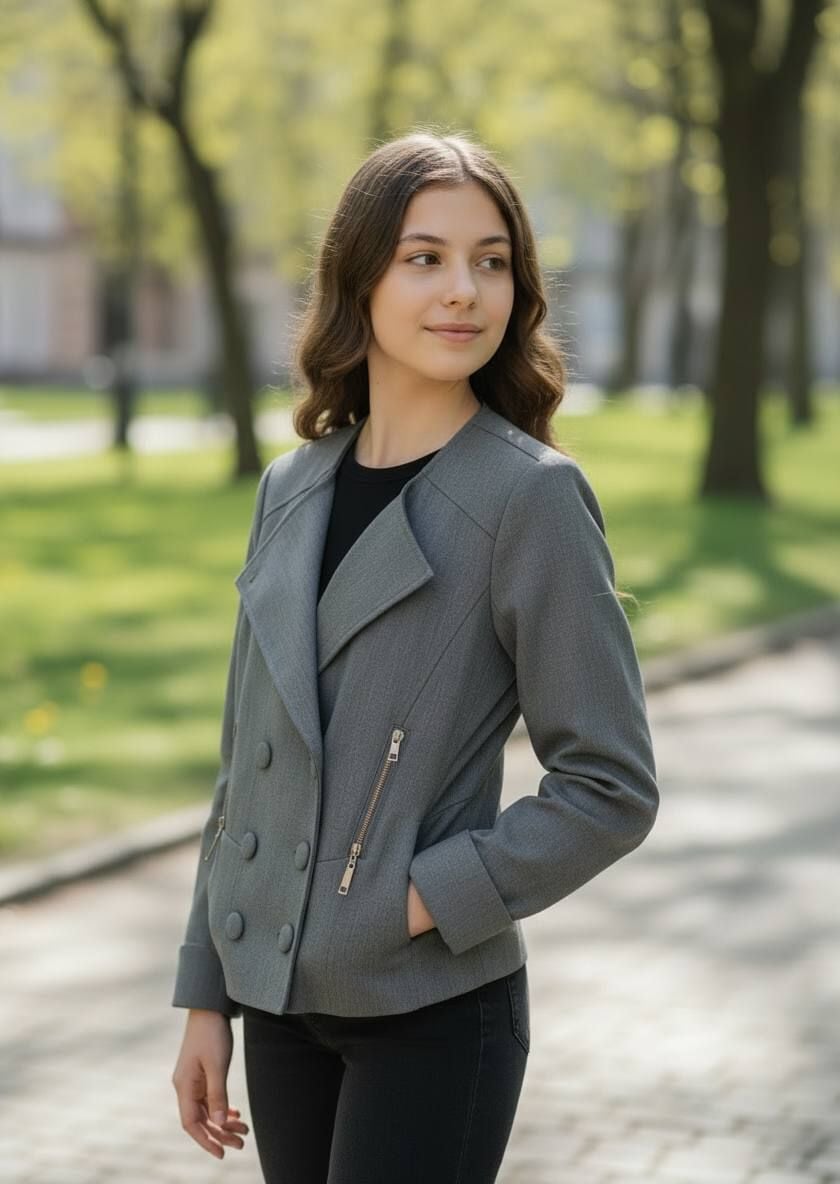 Школа Розпродаж Піджак дівчинка жк-06508 сірий 140(р)