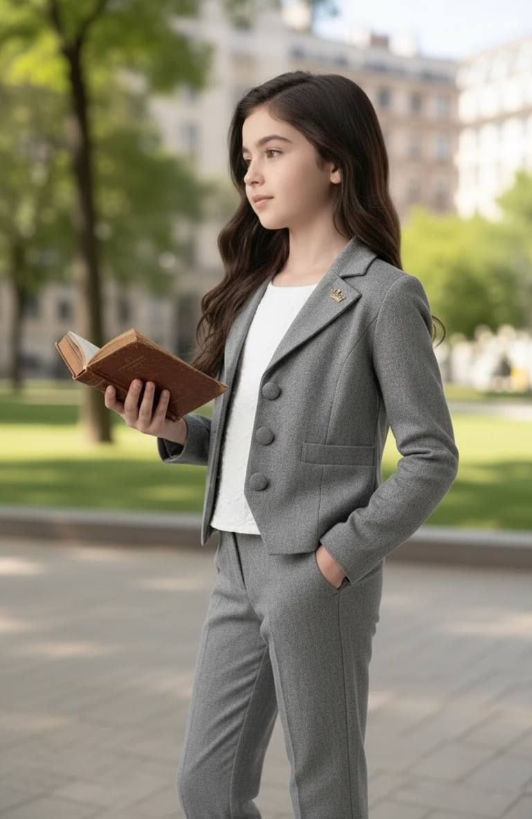 Школа Розпродаж Піджак дівчинка жк-05508 сірий 146(р)