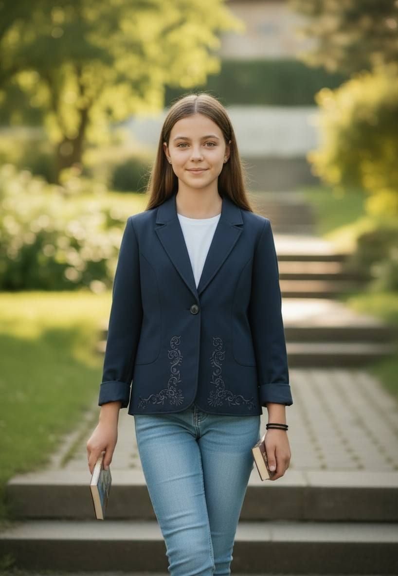 Школа Розпродаж Піджак дівчинка жк-12705 синій 146(р)