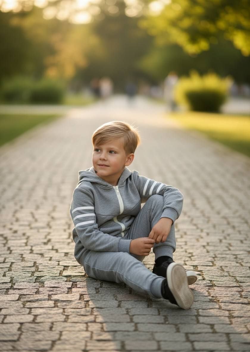 Костюм спортивний 555539 сірий меланж 116(р)