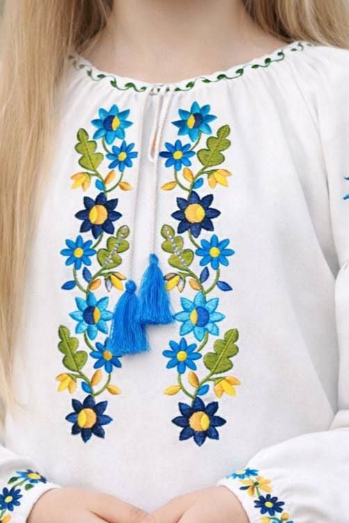 Вишиванки виш-097(д) блакитний 134(р)