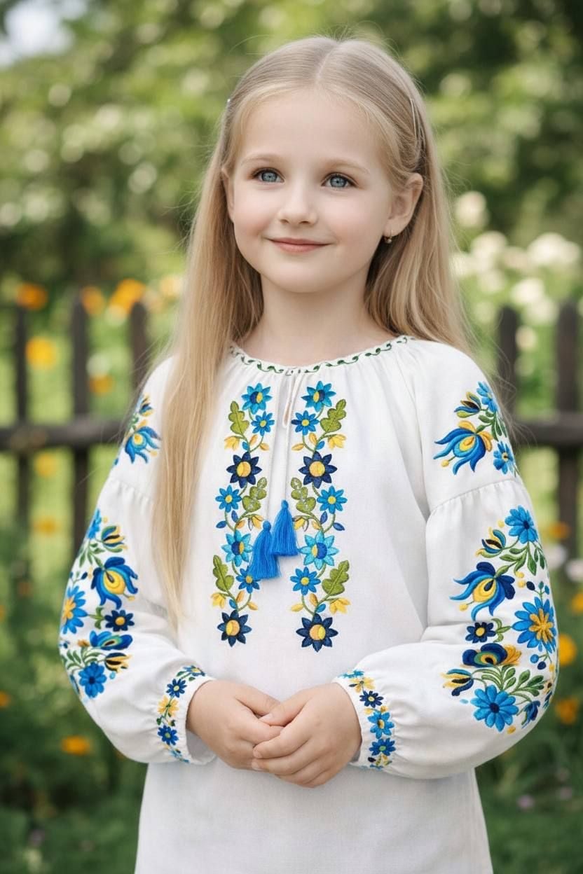 Вишиванки виш-097(д) блакитний 134(р)