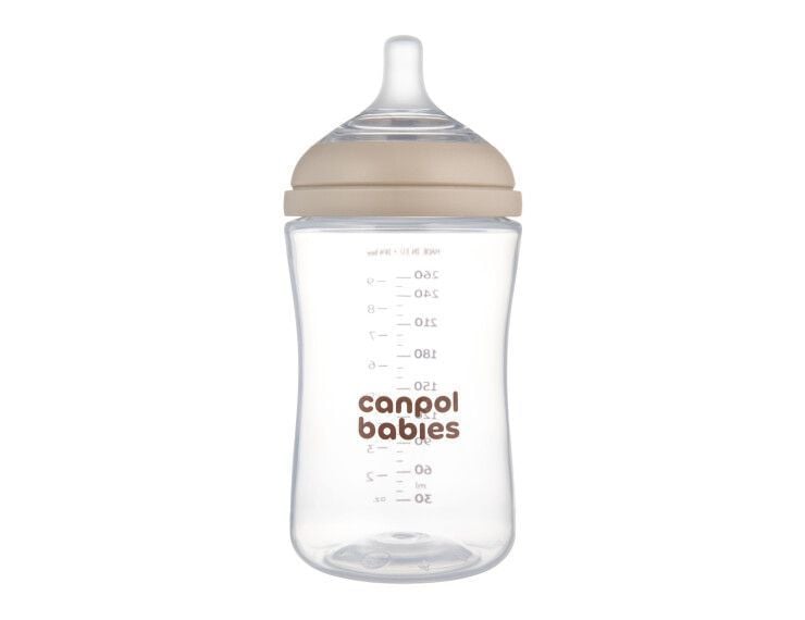 Пляшечка Пляшечка антиколікова Canpol babies Natural Shape з соскою Dual-zone 260 мл бежевий 260(р)