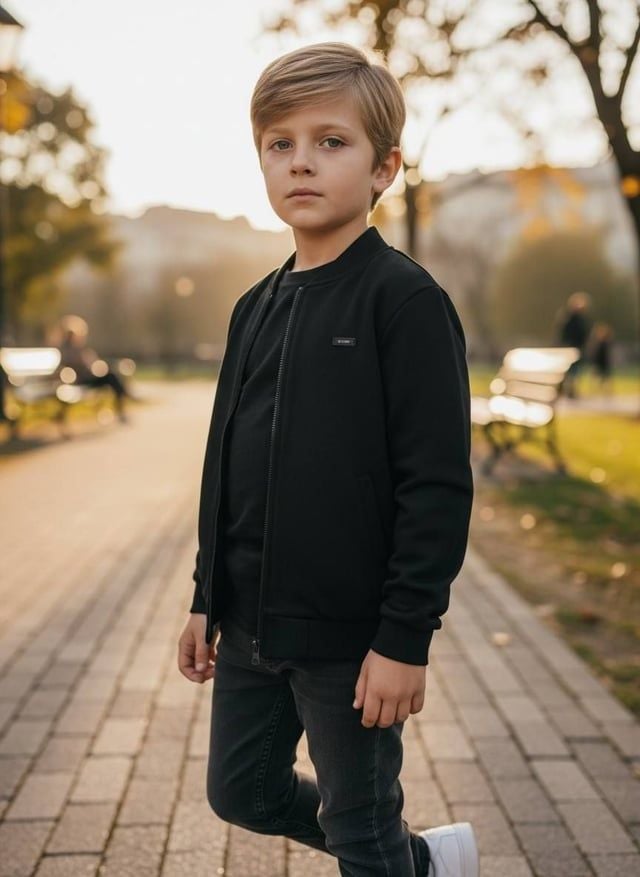 Светрик Бомбер 7020 чорний 116(р)