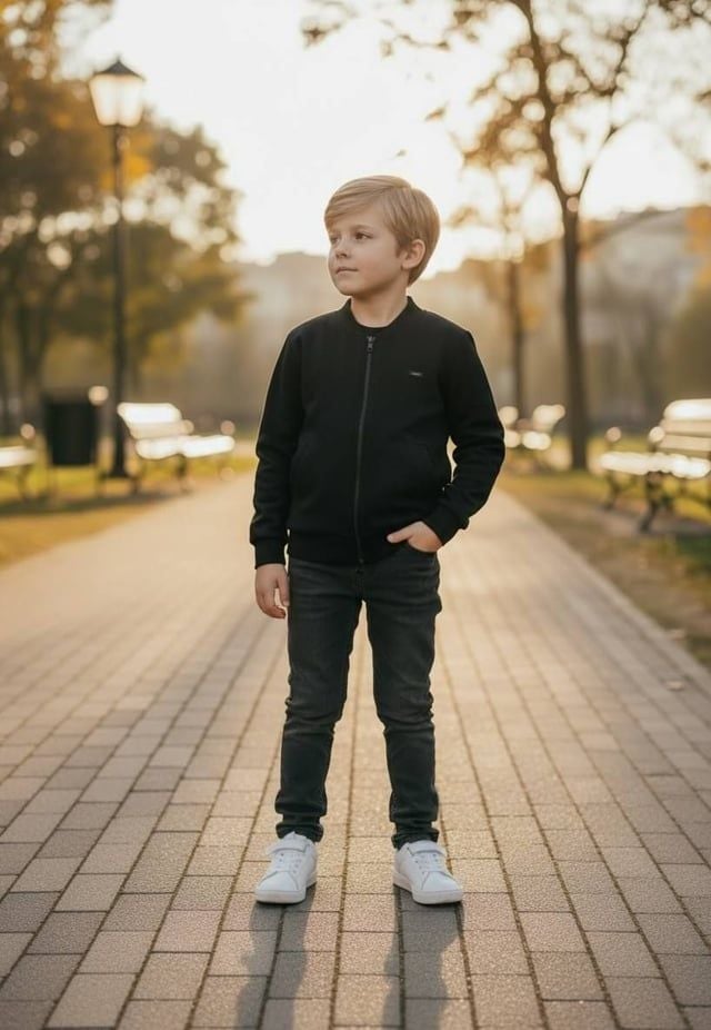 Светрик Бомбер 7020 чорний 116(р)