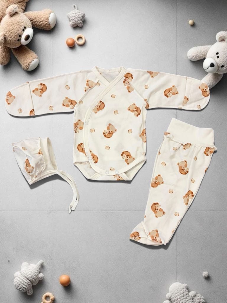 Немовля костюмчик боді+ш+п(56)-М-9 коричневий 56(р)