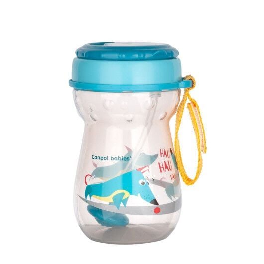 Поїльник Canpol babies Кружка зі складною силіконовою трубочкою і обтяжувачем блакитний 350мл(р)