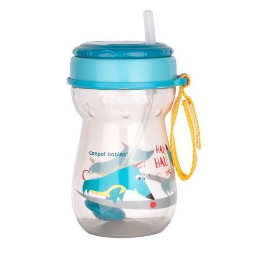 Поїльник Canpol babies Кружка зі складною силіконовою трубочкою і обтяжувачем блакитний 350мл(р)