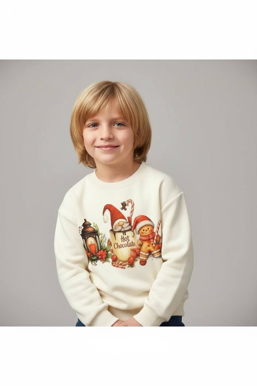 НОВОРІЧНЕ Світшот4 молочний 122(р)