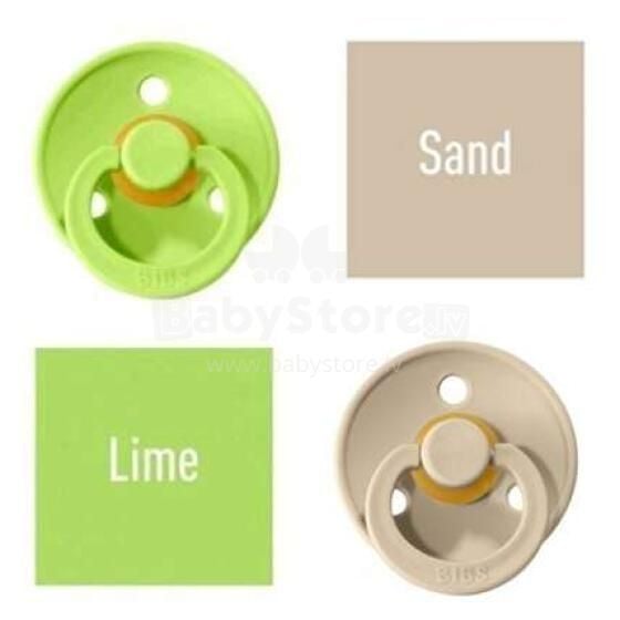 Пустушка BIBS Colour Latex Round салатовий 0-6(р)