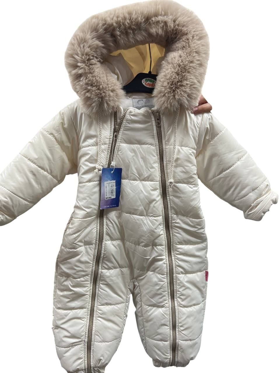 Верхній одяг комбінезон перламутр молочний 80(р)