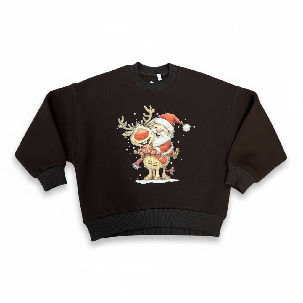 НОВОРІЧНЕ Світшот2 шоколад 134(р)