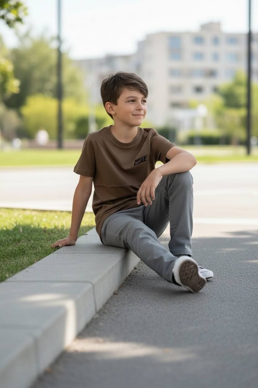 Футболка 03177 коричневий 152(р)