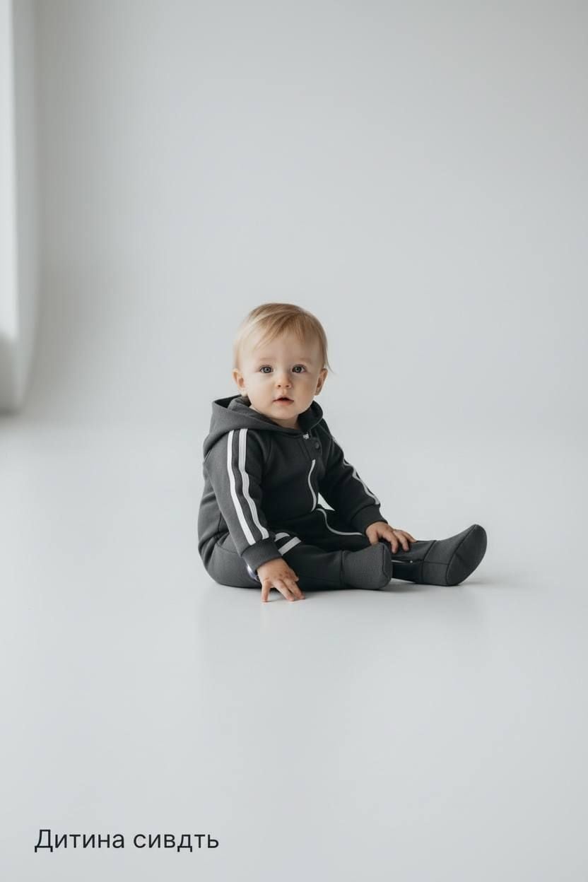 Немовля комбінезончик 12279.86 графіт 86(р)