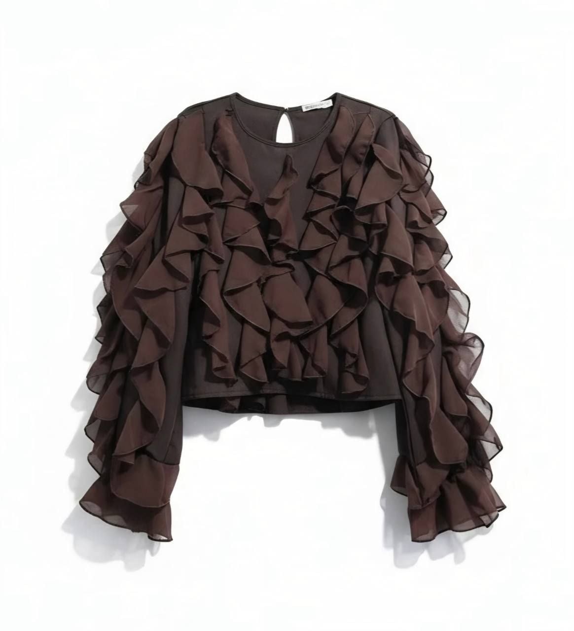 Блуза 1072 шоколад 164(р)