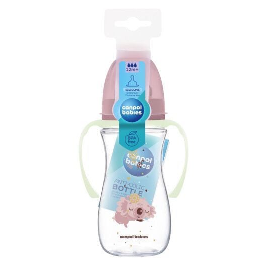 Пляшечка Canpol babies Пляшка антиколікова з широким отвором 300 мл Easystart Sleepy Koala рожевий 300(р)